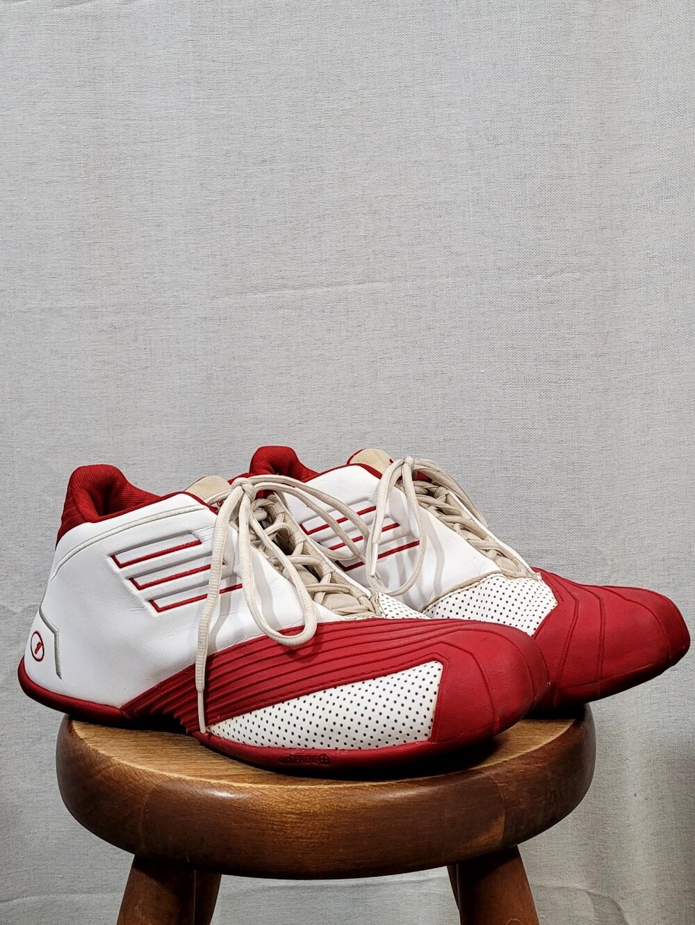 Vintage 2005 Adidas T-Mac 2 II Low White Red Size 12